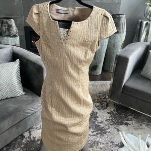 Anne Klein dress size 8 great career dress camel colour dressing rich